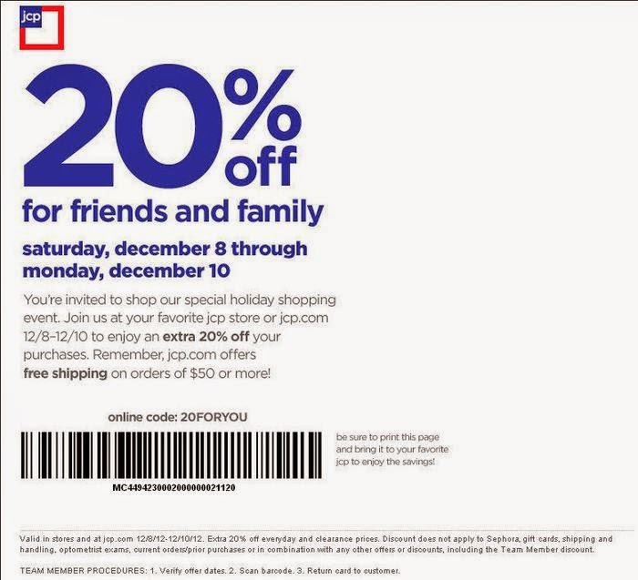 Jcp coupon 20
